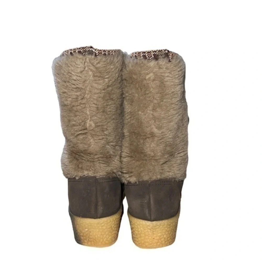 Snowland Vintage Lace‎ Up Mid-Calf Winter Boots